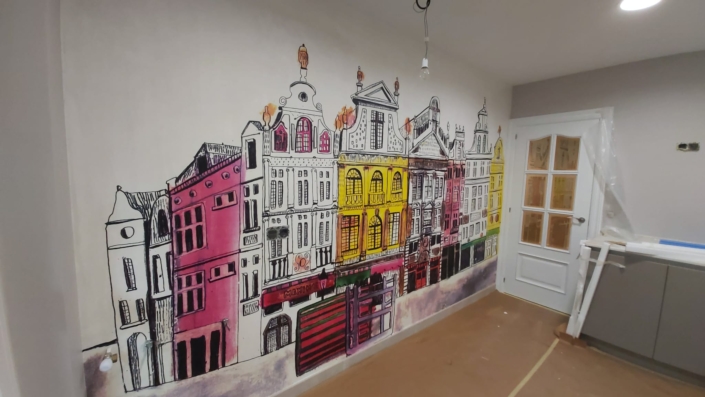 Pinturas Galvan, pintura de edificios coloridos