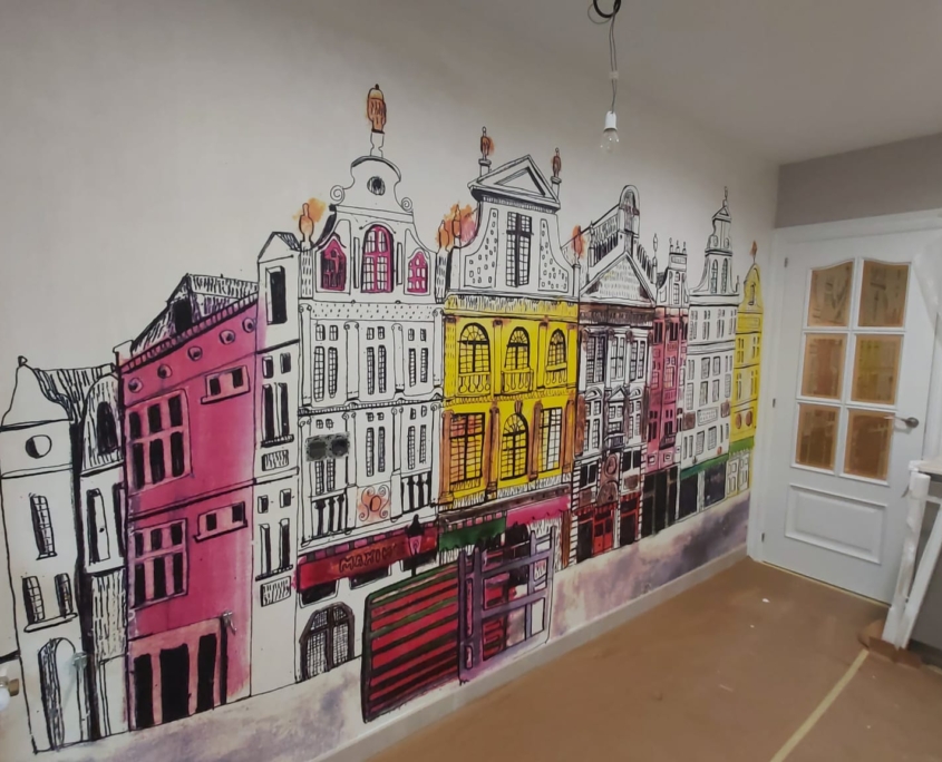 Pinturas Galvan, pintura de edificios coloridos